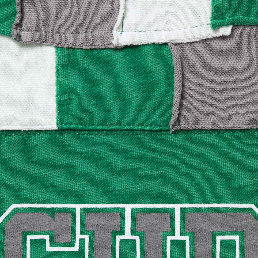Supreme Patchwork Yoke Football Top (FW24) - Green - $98