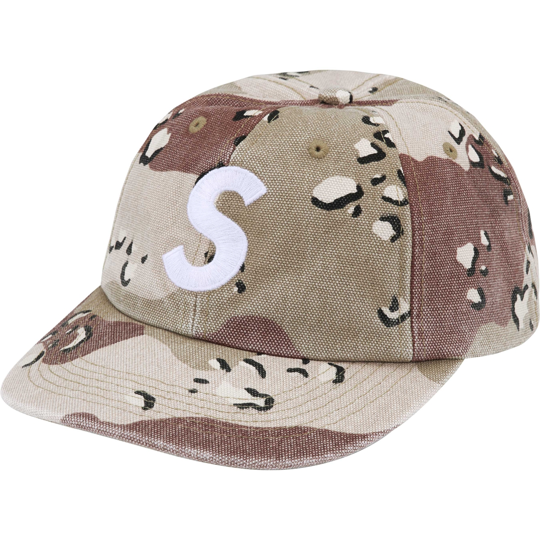 Supreme Pigment S Logo 6-Panel (FW24) - Chocolate Chip Camo - $54