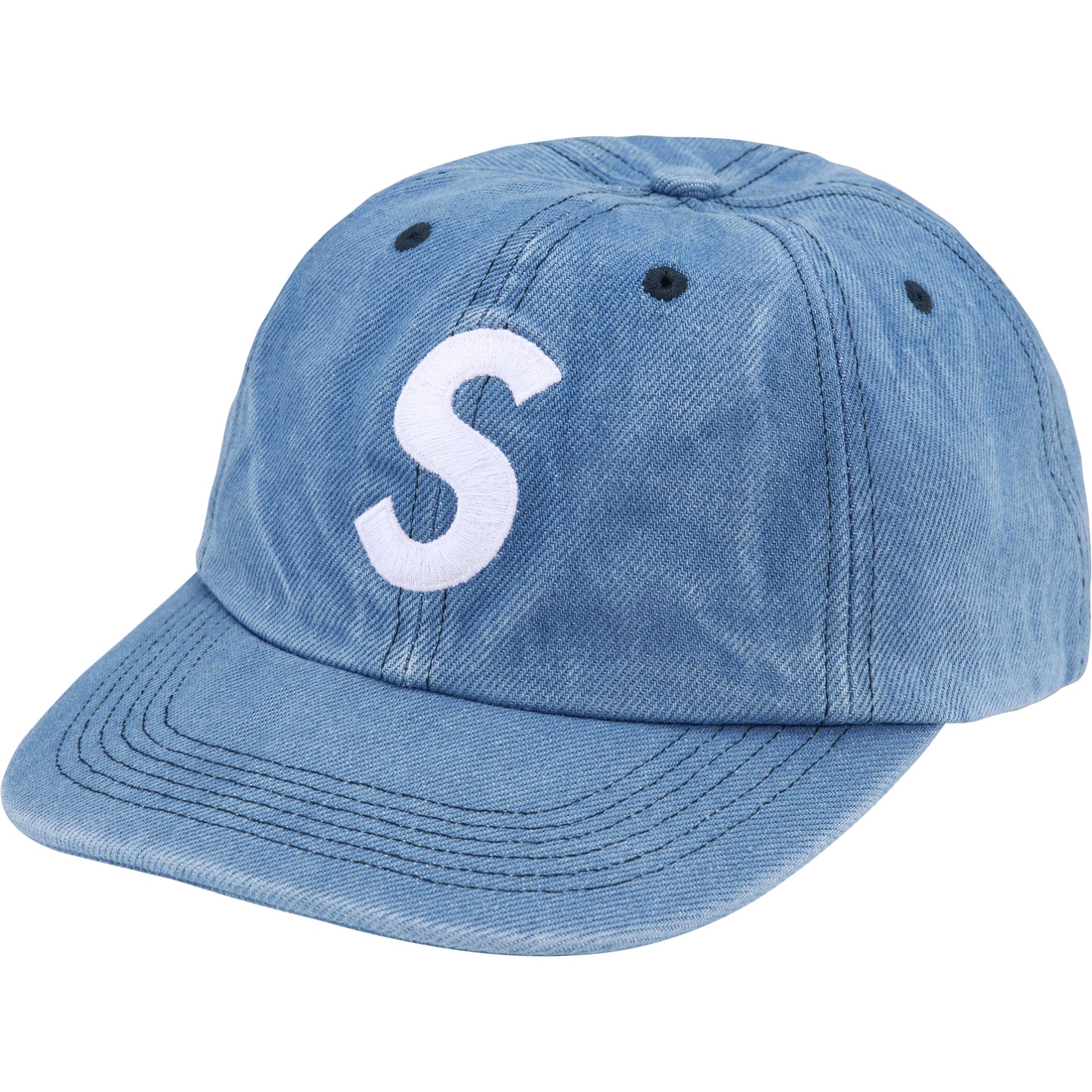 Supreme Pigment S Logo 6-Panel (FW24) - Denim - $54