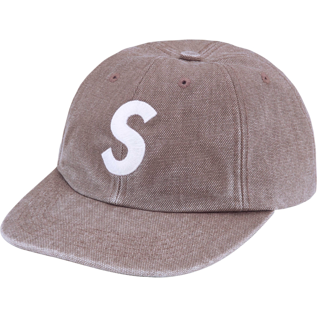 Supreme Pigment S Logo 6-Panel (FW24) - Khaki - $54