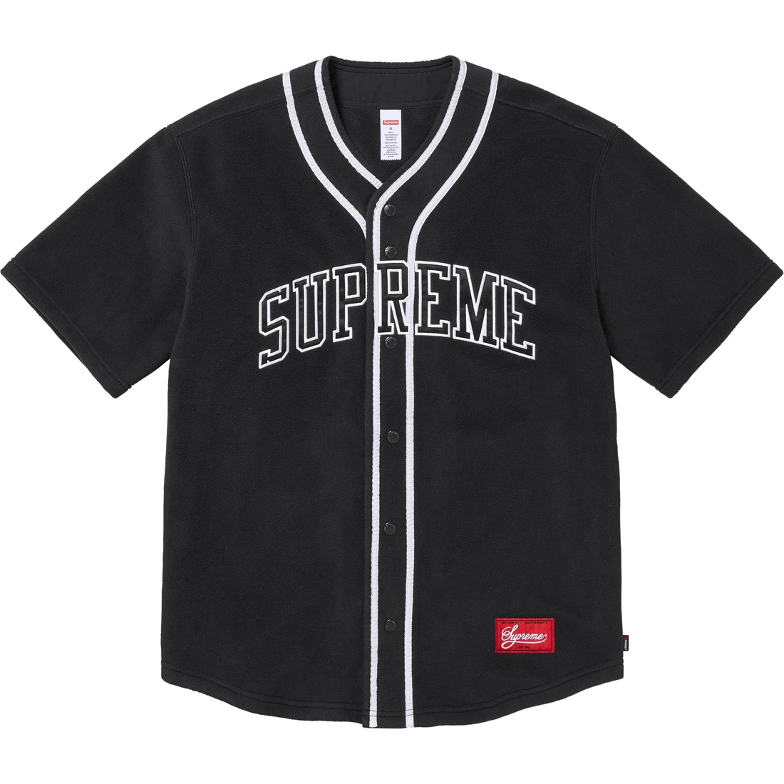 Supreme Polartec Baseball Jersey (FW24) - Black - $138