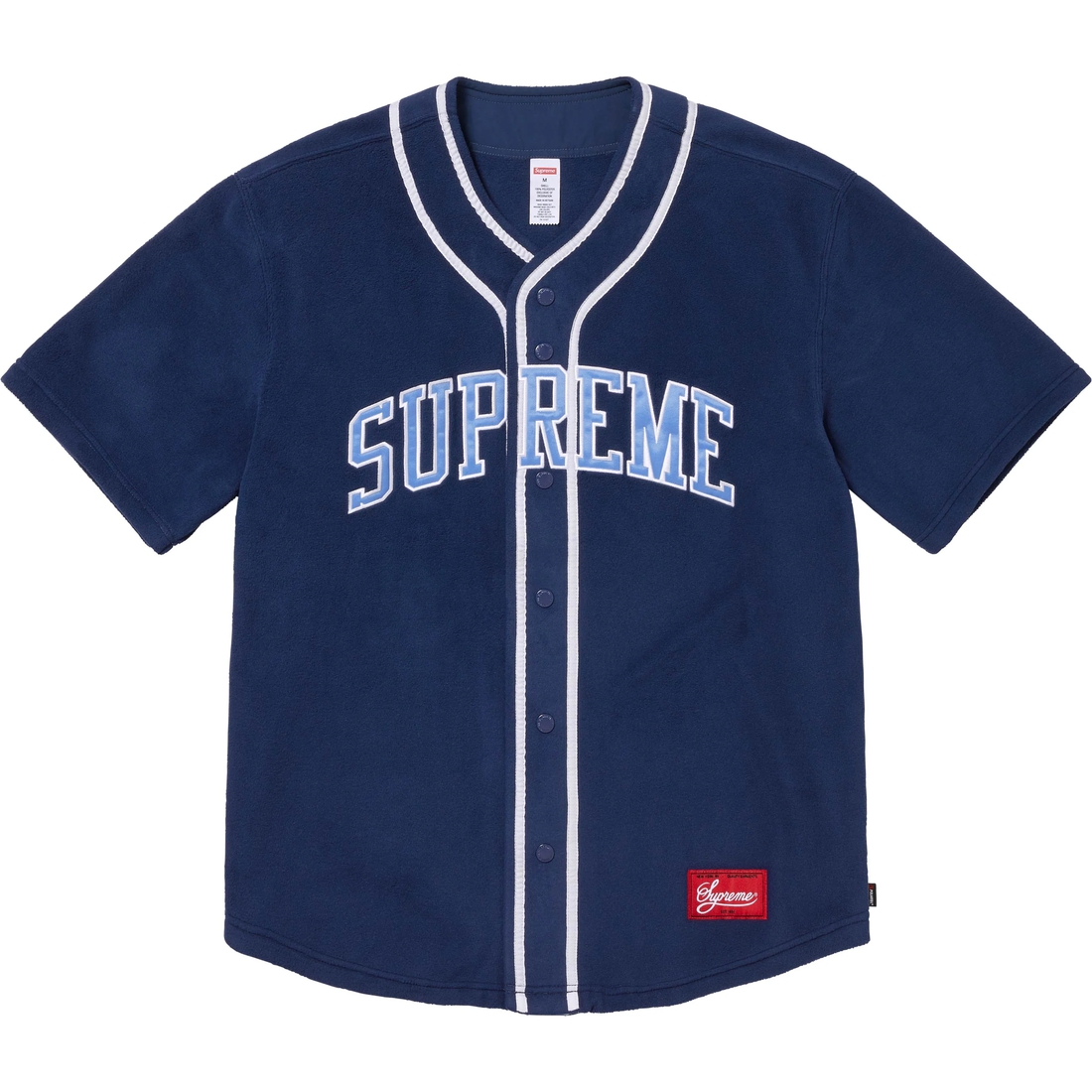 Supreme Polartec Baseball Jersey (FW24) - Navy - $138
