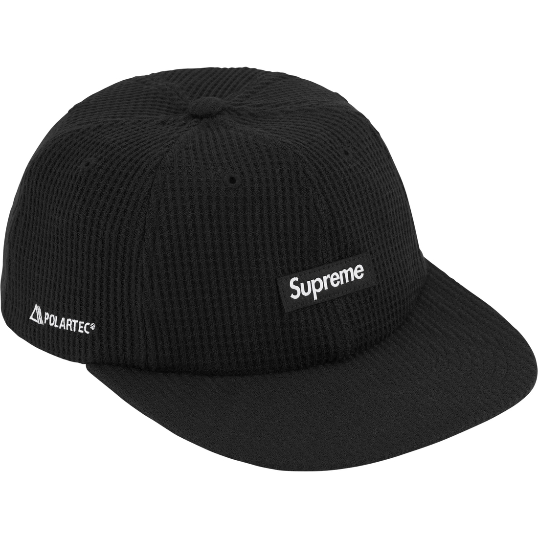 Supreme Polartec Waffle Small Box 6-Panel (FW24) - Black - $48