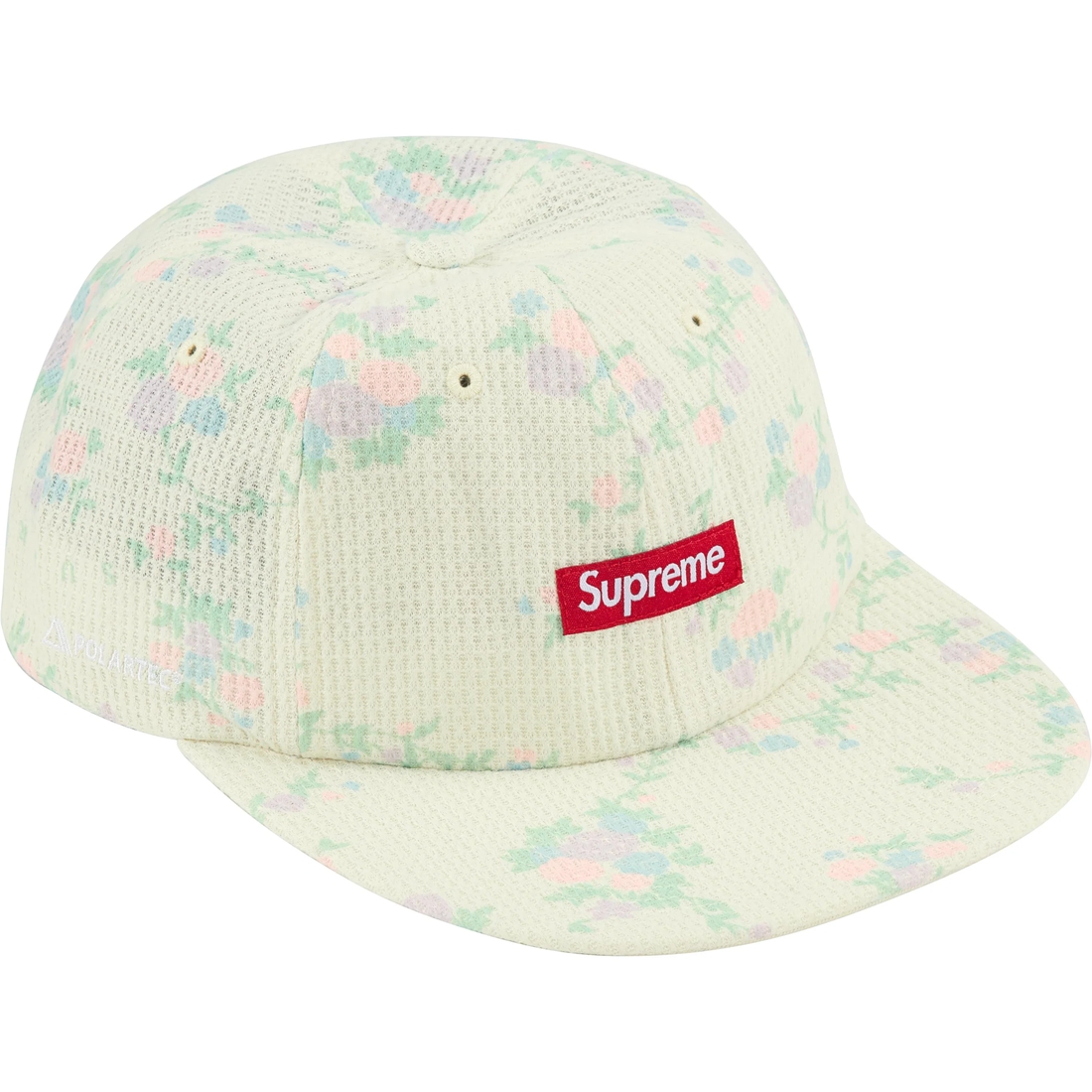 Supreme Polartec Waffle Small Box 6-Panel (FW24) - Floral - $48