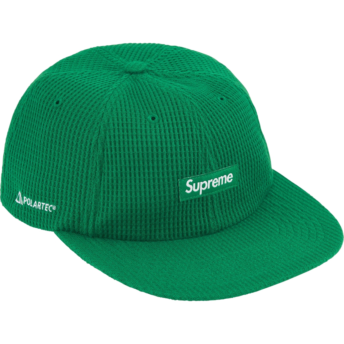 Supreme Polartec Waffle Small Box 6-Panel (FW24) - Green - $48