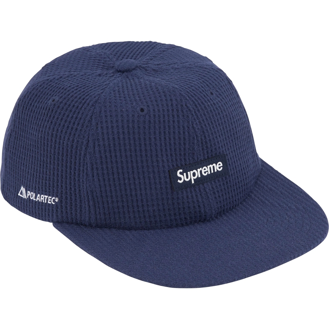 Supreme Polartec Waffle Small Box 6-Panel (FW24) - Navy - $48