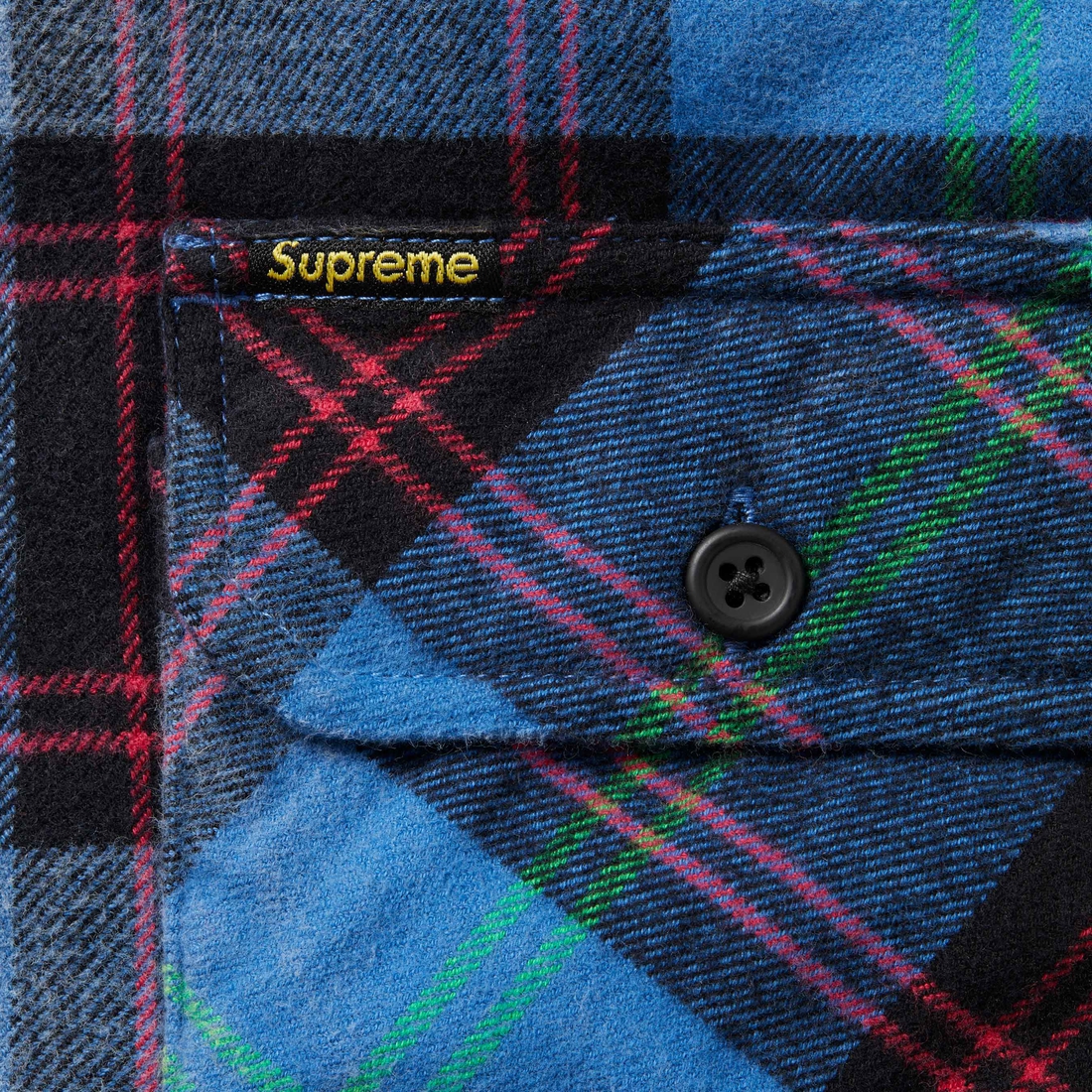Supreme Quilted Plaid Shirt (FW24) - Blue - $158