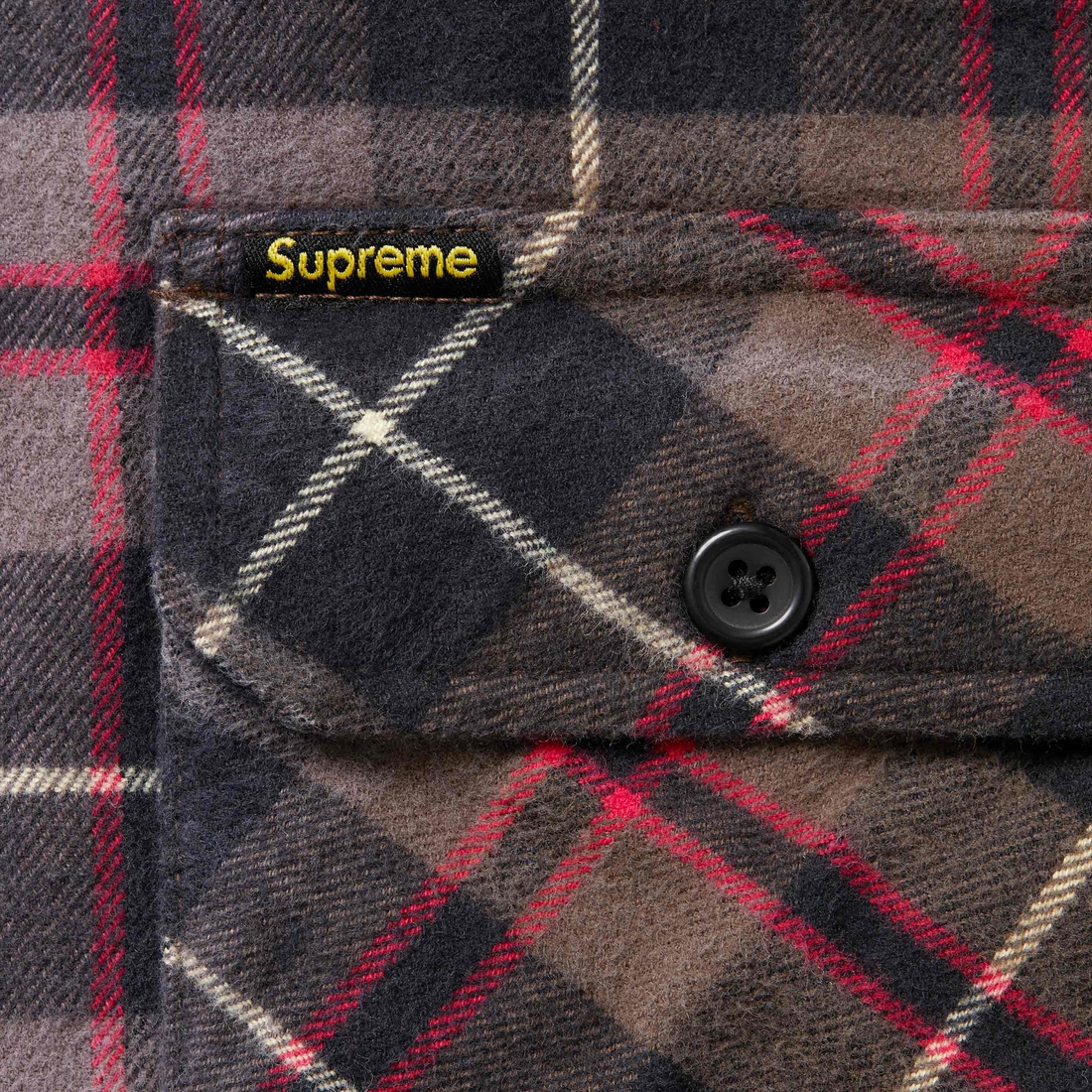 Supreme Quilted Plaid Shirt (FW24) - Grey - $158