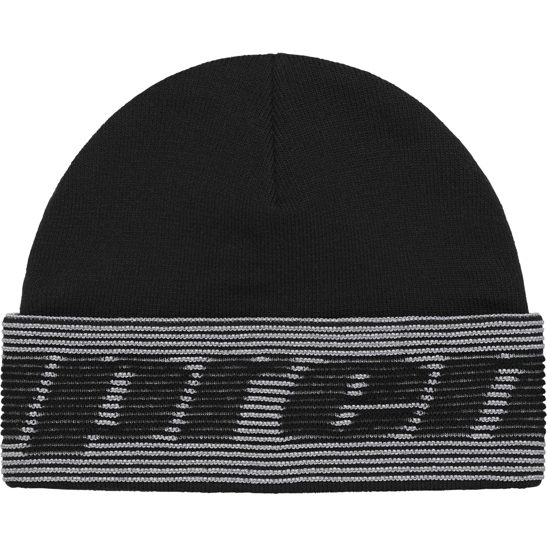 Supreme Reflective Jacquard Beanie (FW24) - Black - $40