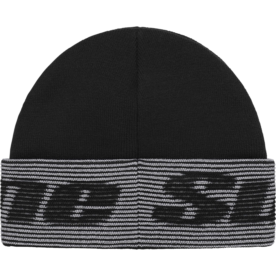 Supreme Reflective Jacquard Beanie (FW24) - Black - $40