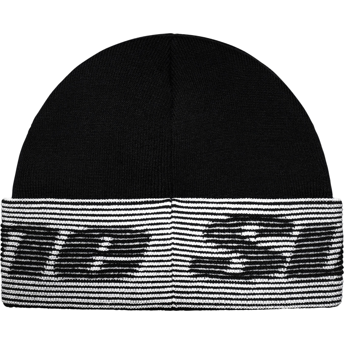 Supreme Reflective Jacquard Beanie (FW24) - Black - $40