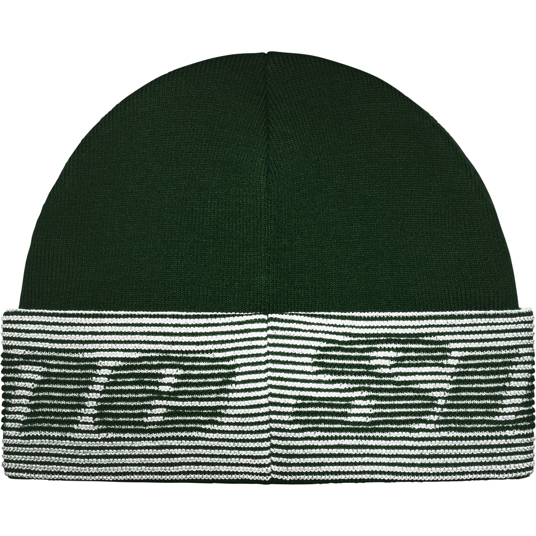 Supreme Reflective Jacquard Beanie (FW24) - Dark Green - $40