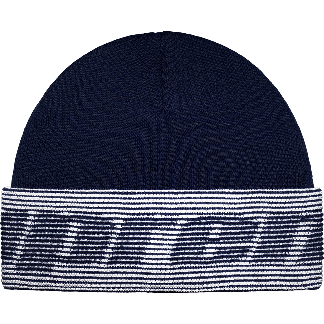 Supreme Reflective Jacquard Beanie (FW24) - Navy - $40