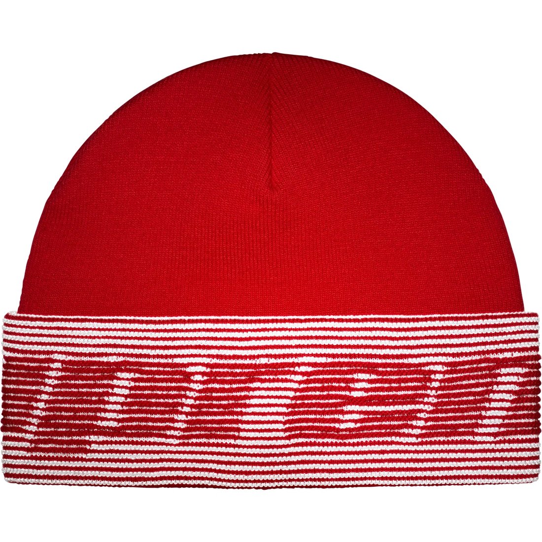 Supreme Reflective Jacquard Beanie (FW24) - Red - $40