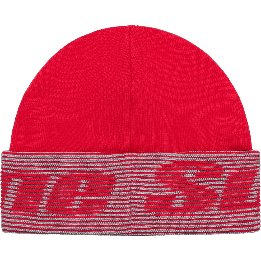 Supreme Reflective Jacquard Beanie (FW24) - Red - $40