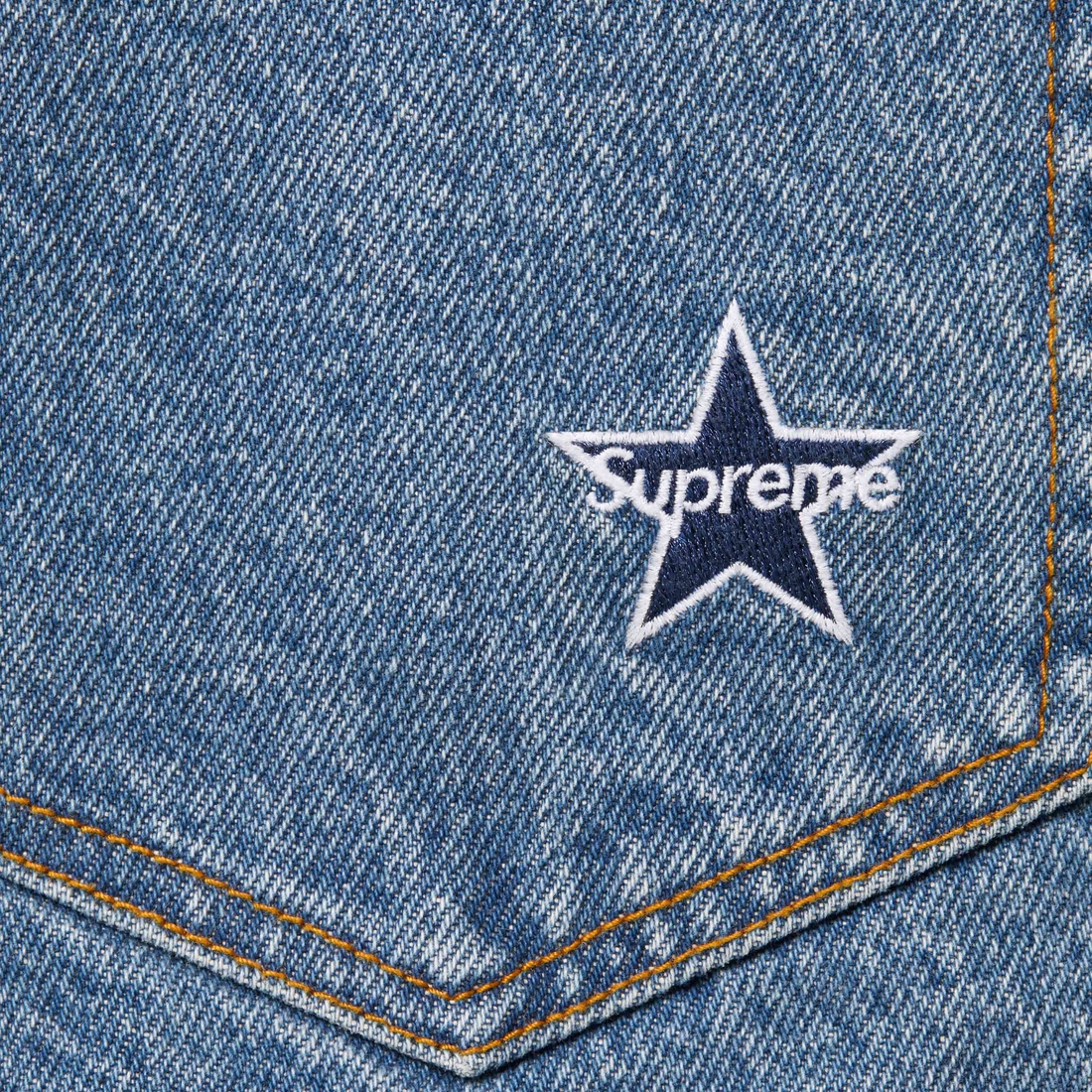 Supreme Regular Jean (FW24) - Washed Indigo - $158