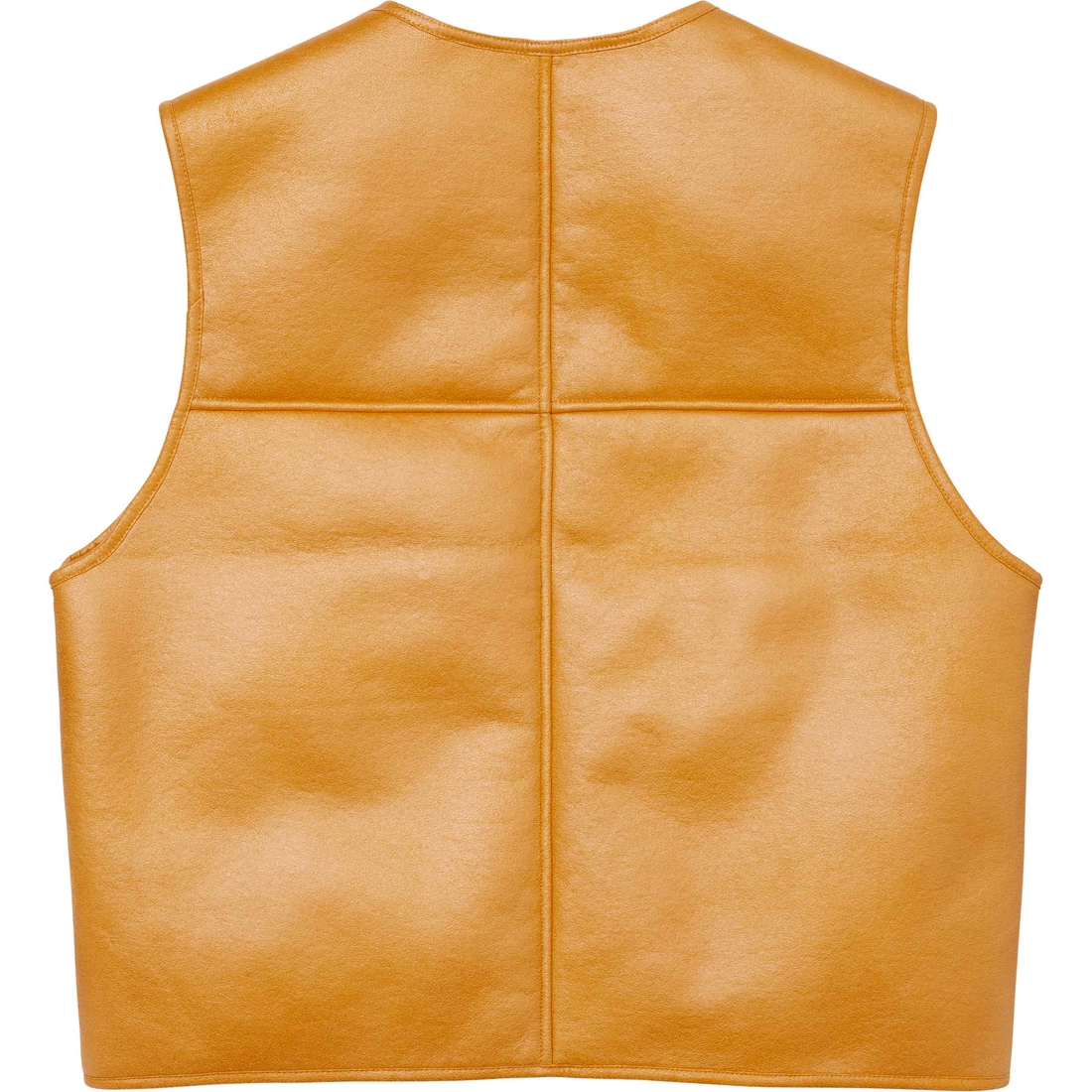 Supreme Reversible Faux Shearling Vest (FW24) - Yellow - $188