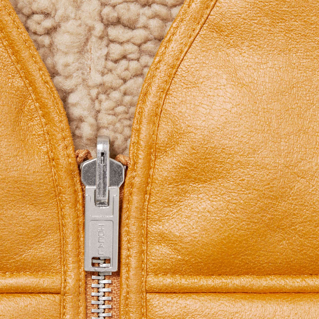 Supreme Reversible Faux Shearling Vest (FW24) - Yellow - $188
