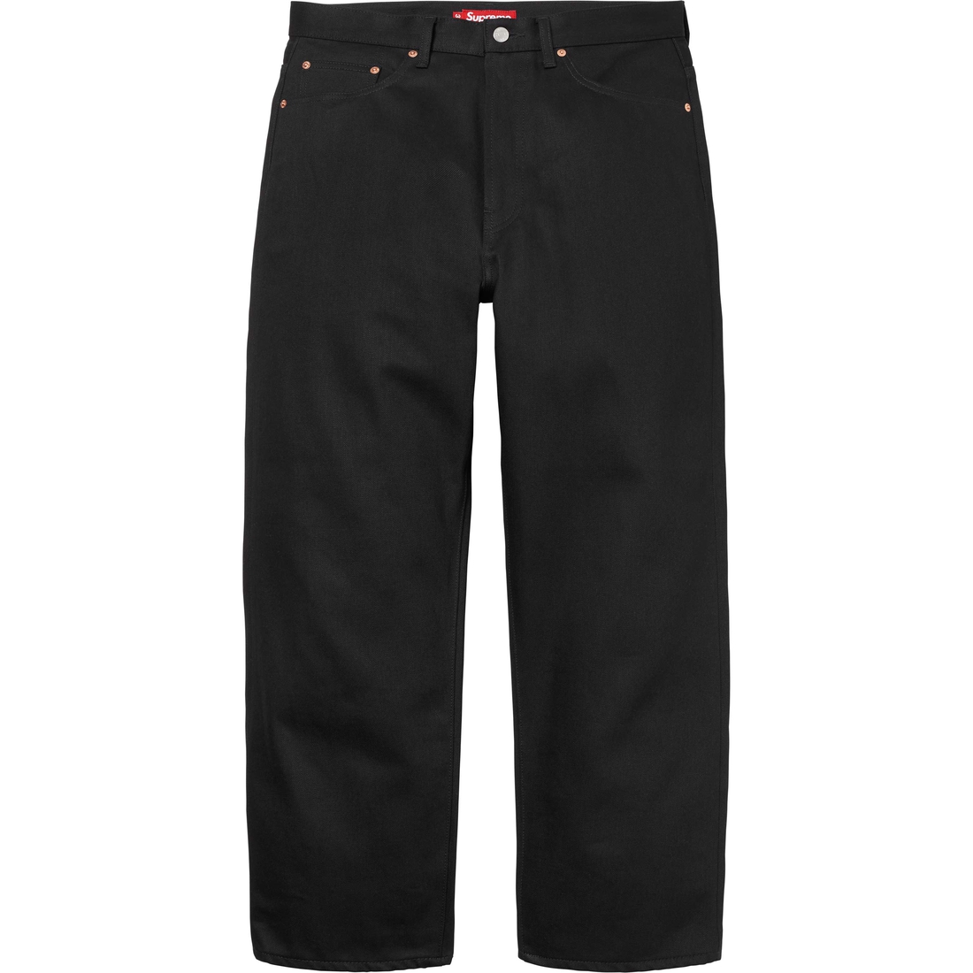 Supreme Rigid Baggy Selvedge Jean (FW24) - Rigid Black - $188