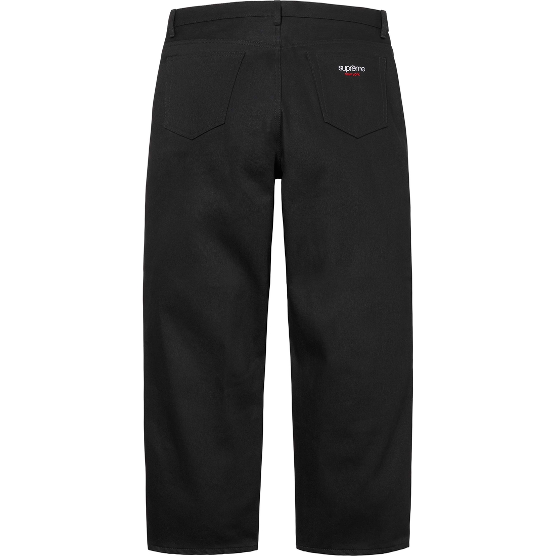 Supreme Rigid Baggy Selvedge Jean (FW24) - Rigid Black - $188