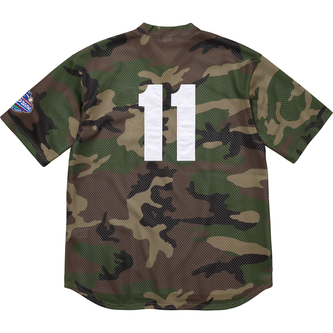 Supreme S Logo Baseball Henley (FW24) - Woodland Camo - $118
