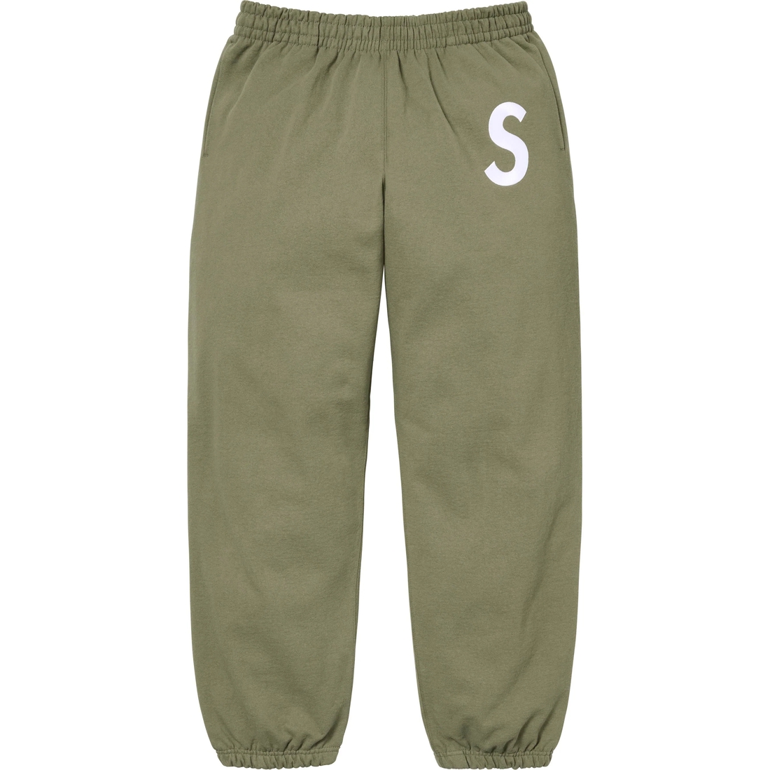 Supreme S Logo Sweatpant (FW24) - Light Olive - $158