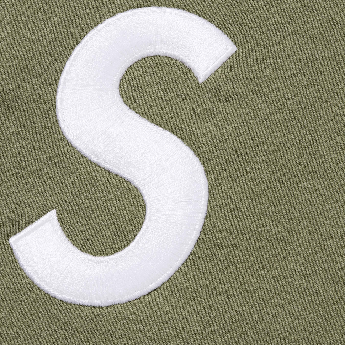 Supreme S Logo Zip Up Hooded Sweatshirt (FW24) - Light Olive - $168
