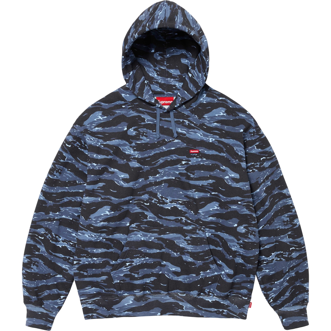 Supreme Small Box Hooded Sweatshirt (FW24) - Blue Tiger Camo - $158