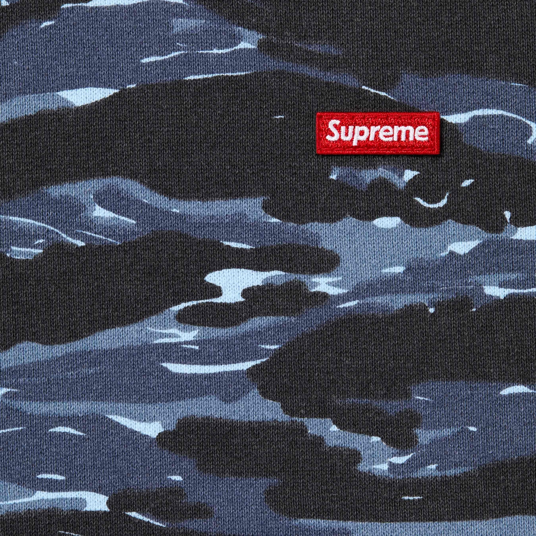 Supreme Small Box Hooded Sweatshirt (FW24) - Blue Tiger Camo - $158
