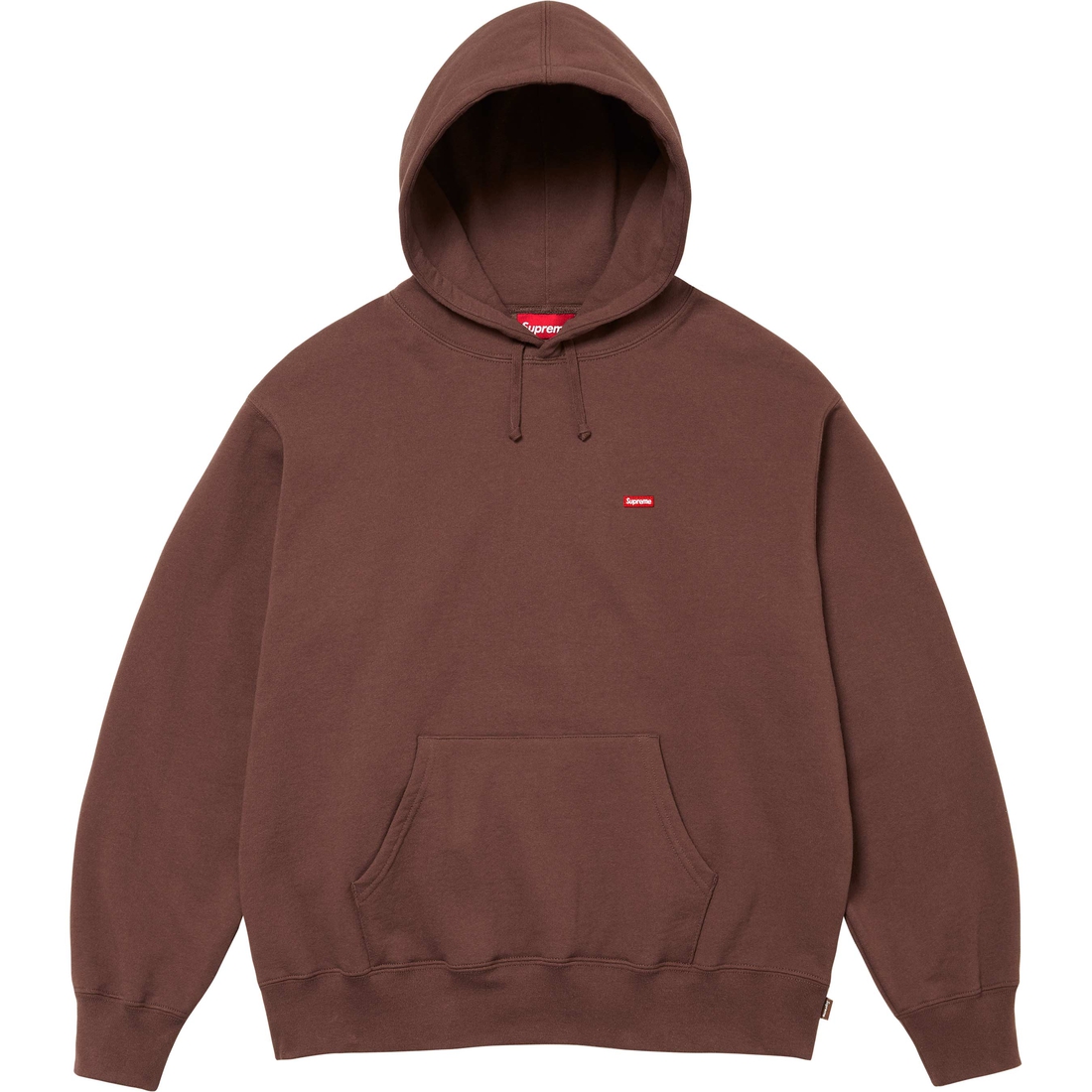Supreme Small Box Hooded Sweatshirt (FW24) - Brown - $158