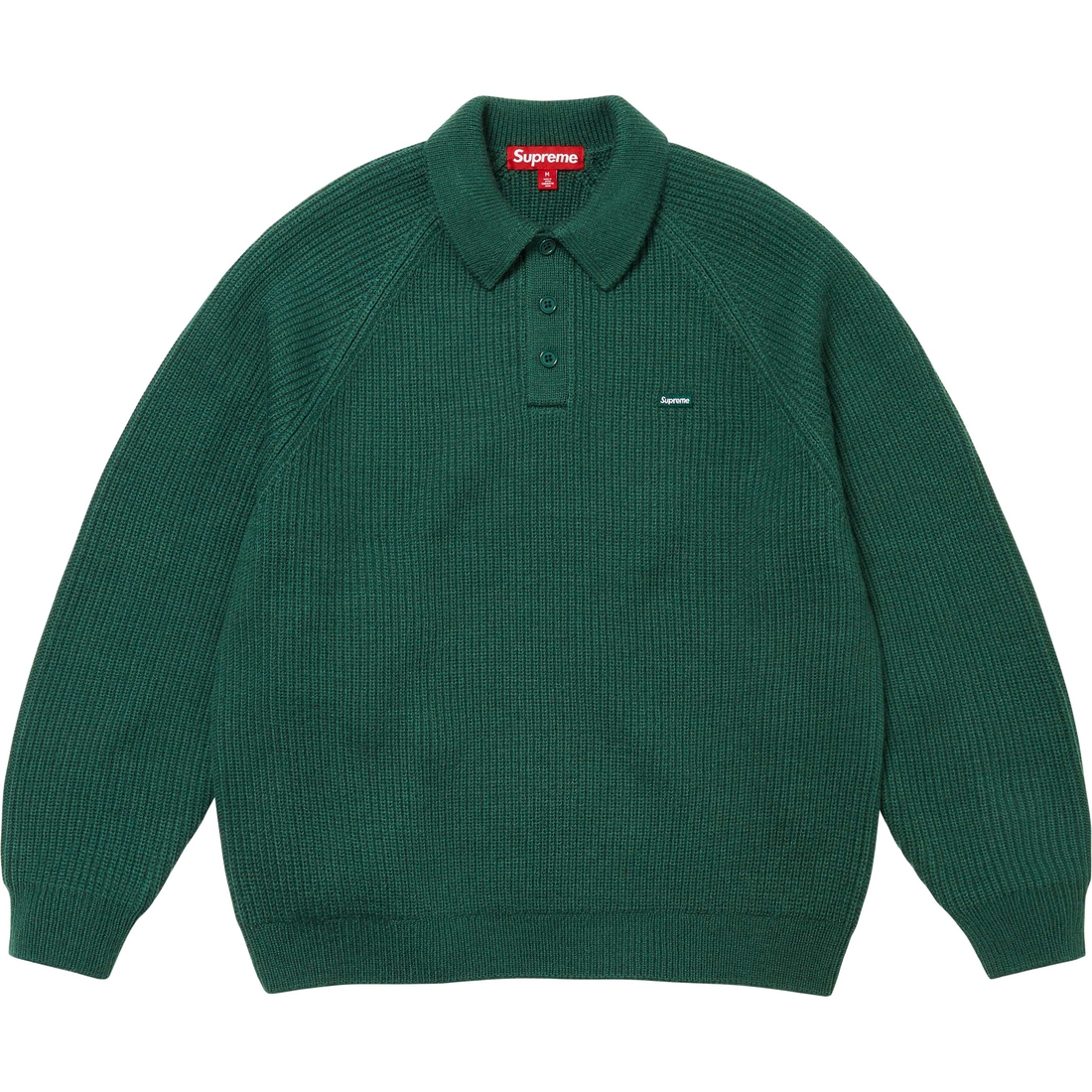 Supreme Small Box Polo Sweater (FW24) - Green - $148