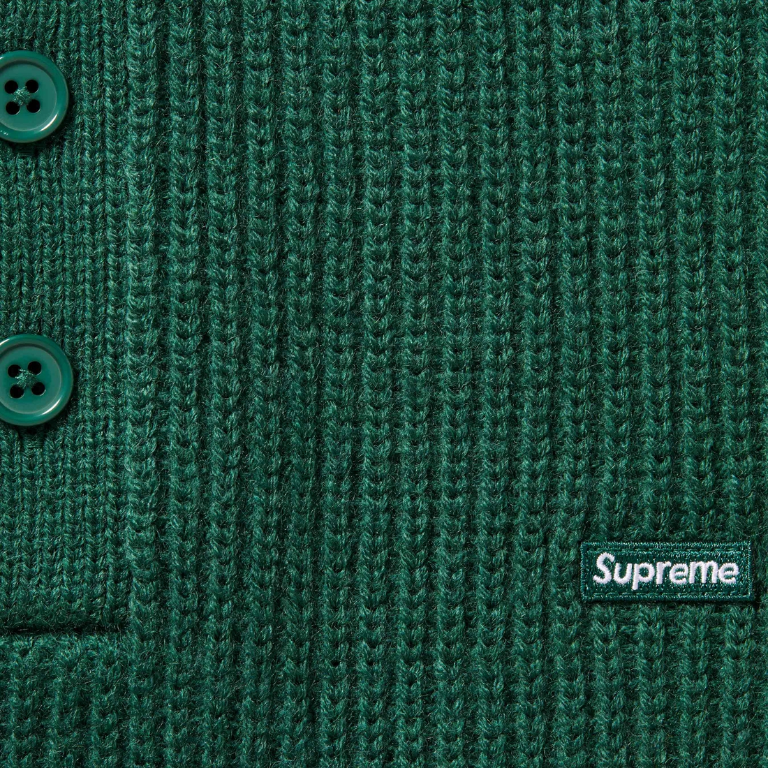 Supreme Small Box Polo Sweater (FW24) - Green - $148