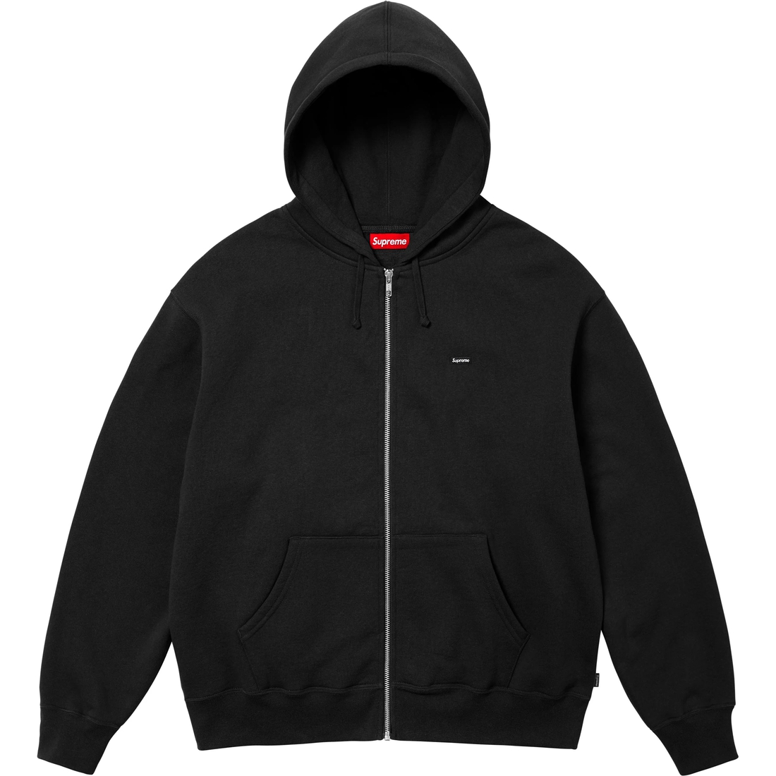 Supreme Small Box Zip Up Hooded Sweatshirt (FW24) - Black - $158