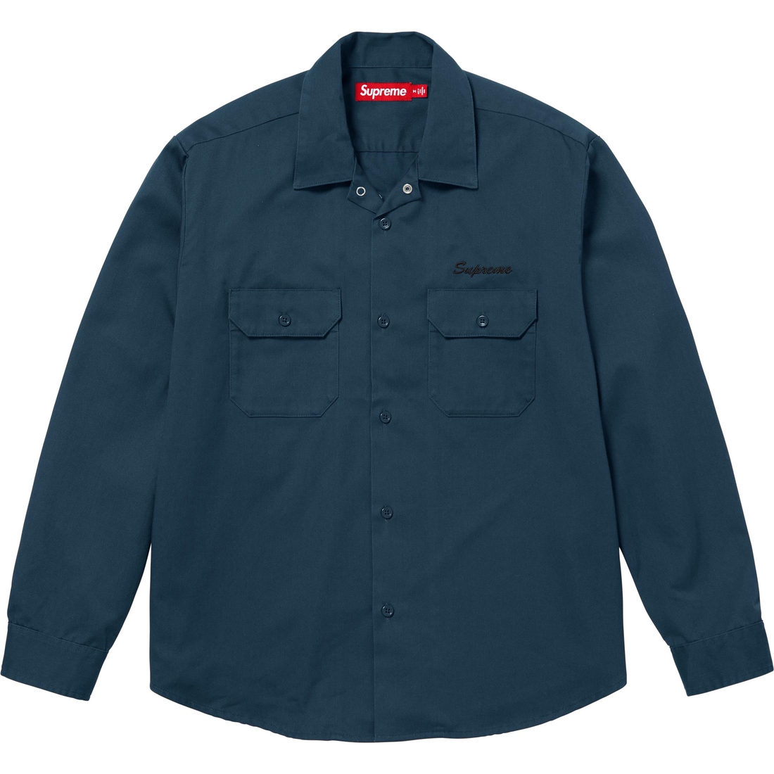 Supreme Snow White Work Shirt (FW24) - Light Navy - $148