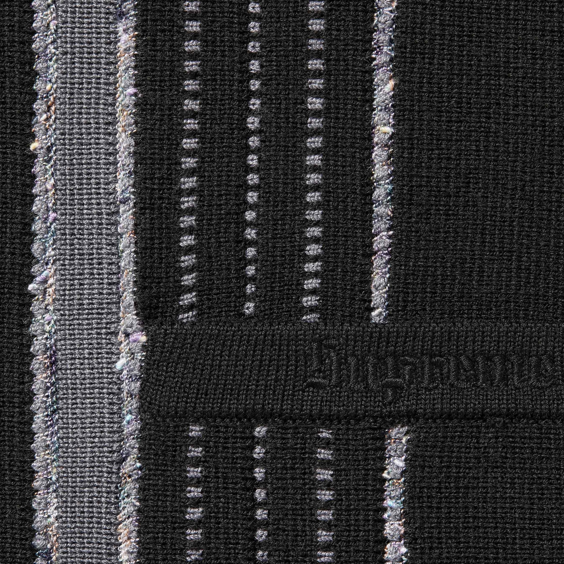 Supreme Speckle Stripe Zip Up Cardigan (FW24) - Black - $178