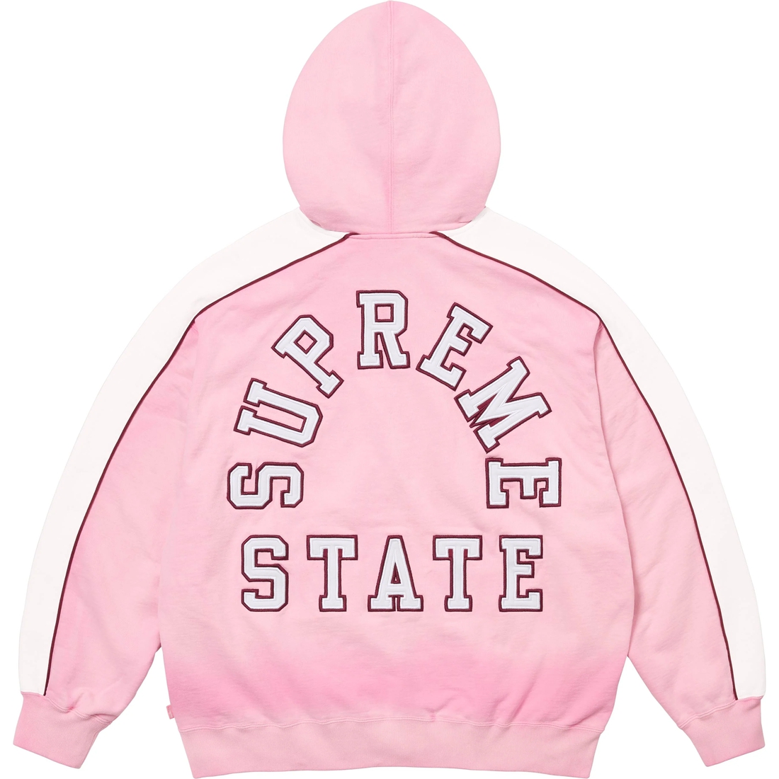 Supreme State Zip Up Hooded Sweatshirt (FW24) - Pink - $188