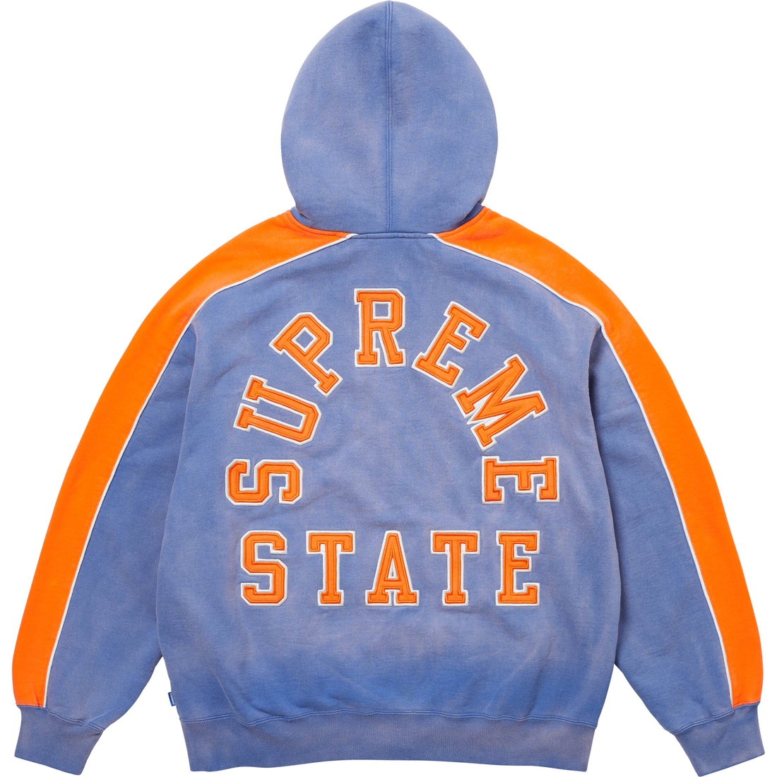 Supreme State Zip Up Hooded Sweatshirt (FW24) - Washed Royal - $188