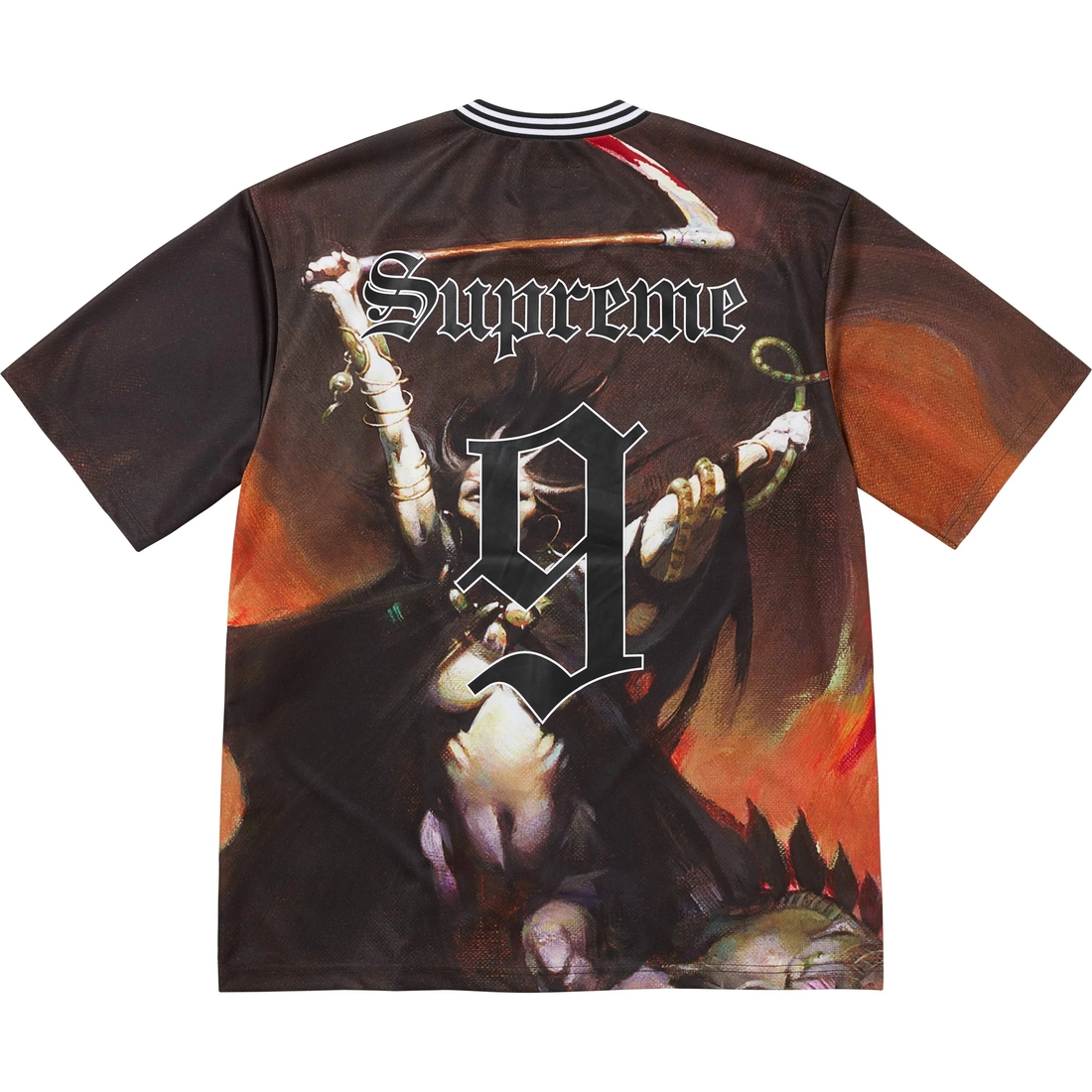 Supreme Supreme Frank Frazetta Soccer Jersey (FW24) - Woman With Scythe - $118