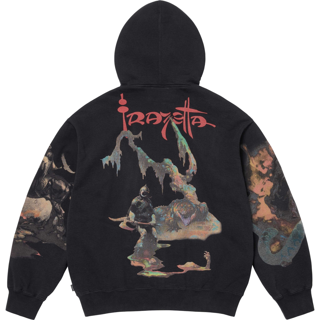 Supreme Supreme Frank Frazetta Zip Up Hooded Sweatshirt (FW24) - Black - $198