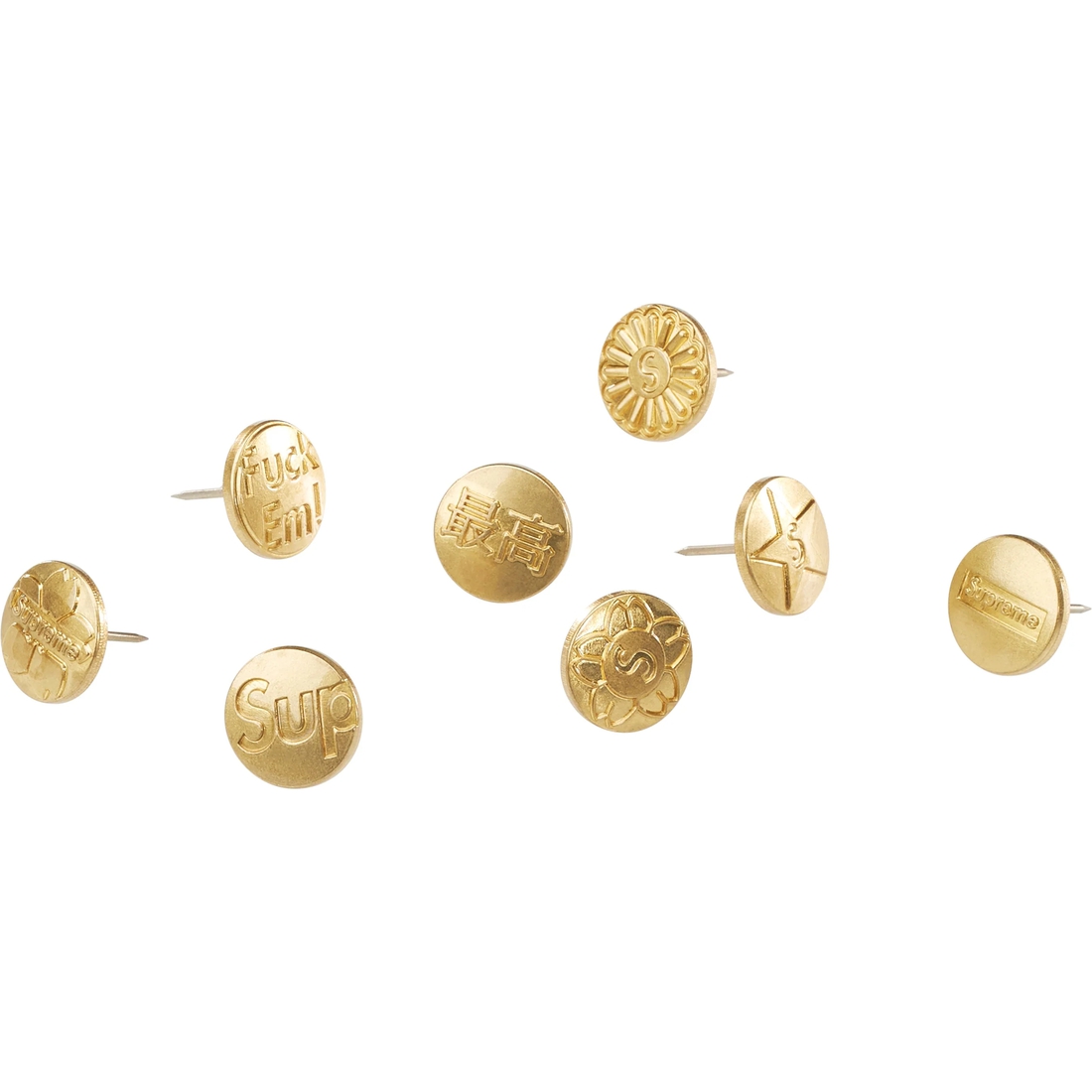 Supreme Supreme CDW Push Pin Set (FW24) - Brass - $32