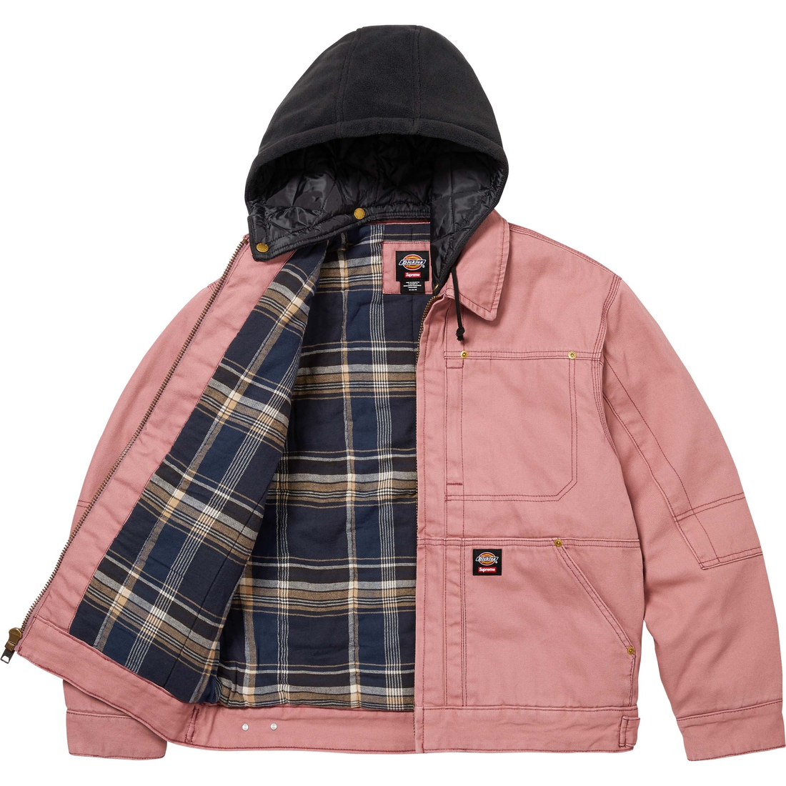 Supreme Supreme Dickies Hooded Work Jacket (FW24) - Pink - $198