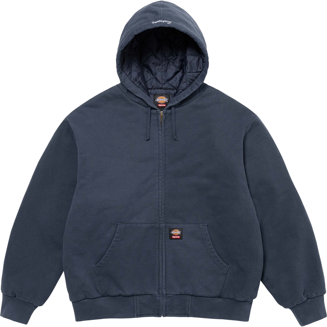 Supreme Supreme Dickies Quilted Lined Zip Up Hooded Sweatshirt (FW24) - Navy - $148