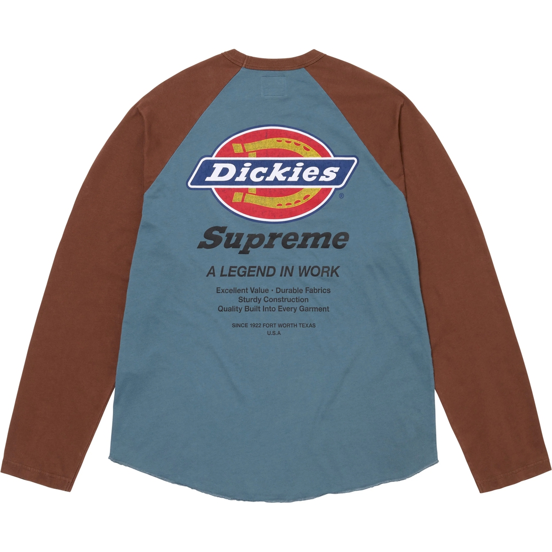 Supreme Supreme Dickies Raglan L S Top (FW24) - Dark Slate - $68