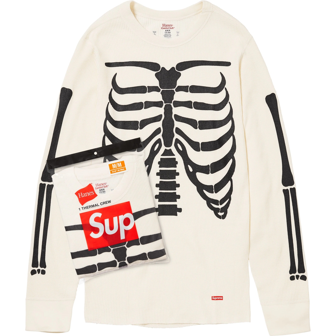 Supreme Supreme Hanes Bones Thermal Crew (1 Pack) (FW24) - Natural - $32