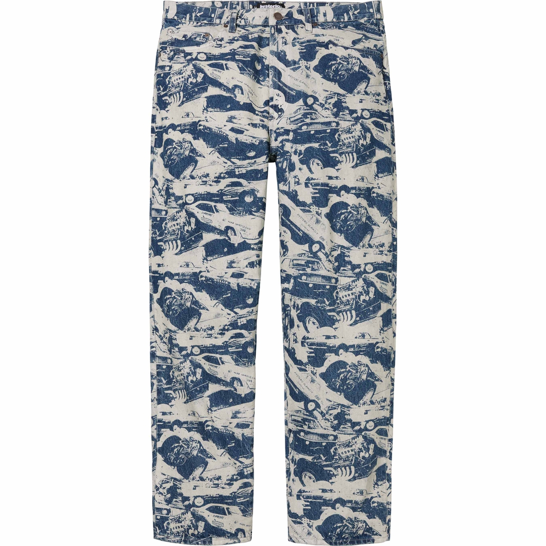 Supreme Supreme HYSTERIC GLAMOUR Cars Baggy Jean (FW24) - Washed Indigo - $188