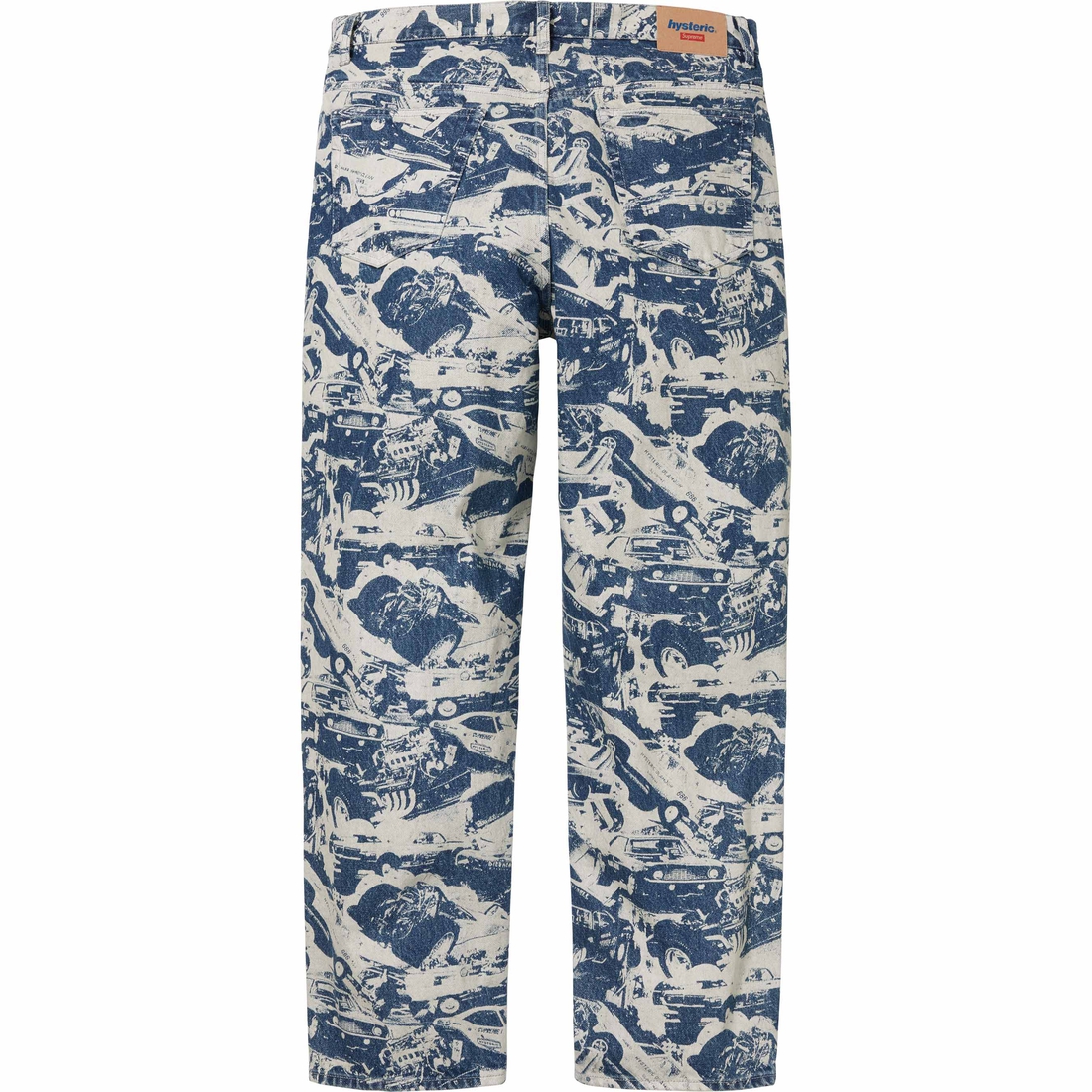 Supreme Supreme HYSTERIC GLAMOUR Cars Baggy Jean (FW24) - Washed Indigo - $188