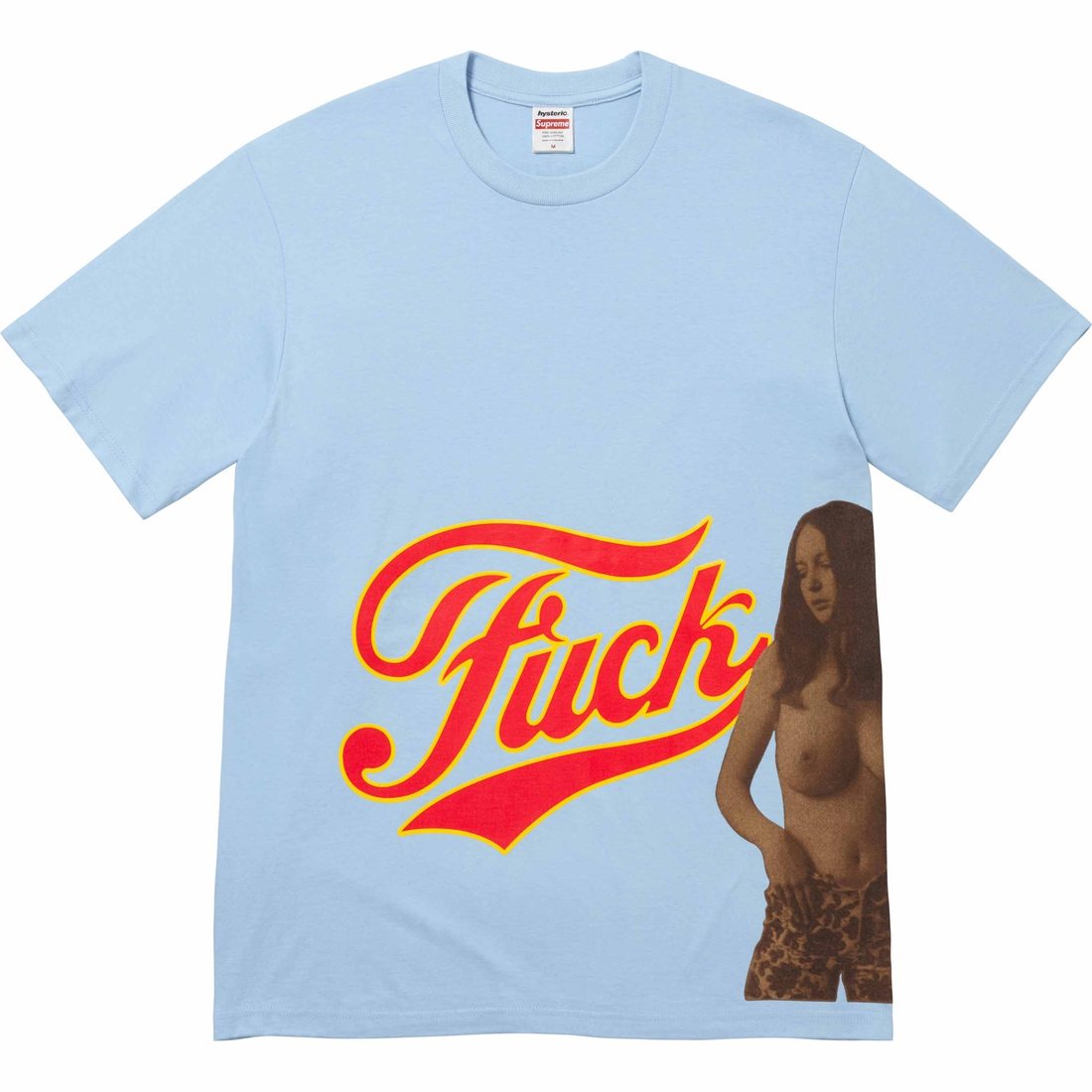Supreme Supreme HYSTERIC GLAMOUR Fuck Tee (FW24) - Powder Blue - $54