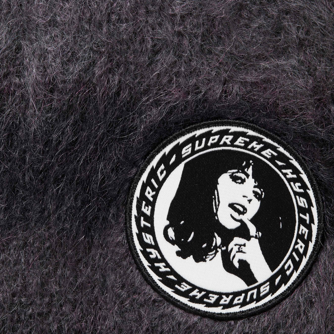 Supreme Supreme HYSTERIC GLAMOUR Mohair Zip Up Hooded Sweater (FW24) - Black - $298