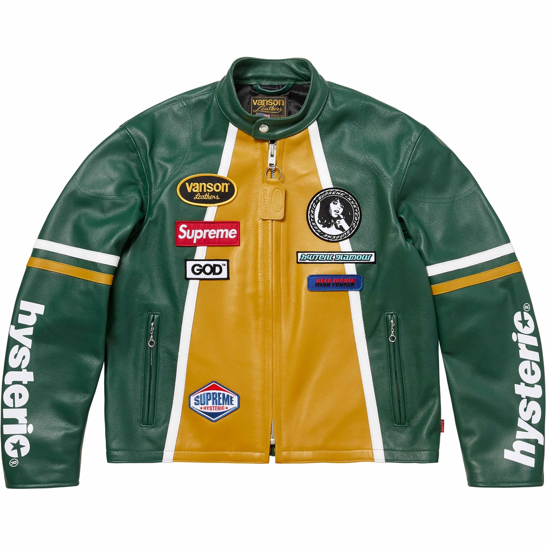 Supreme Supreme HYSTERIC GLAMOUR Vanson Leathers Jacket (FW24) - Green - $1098