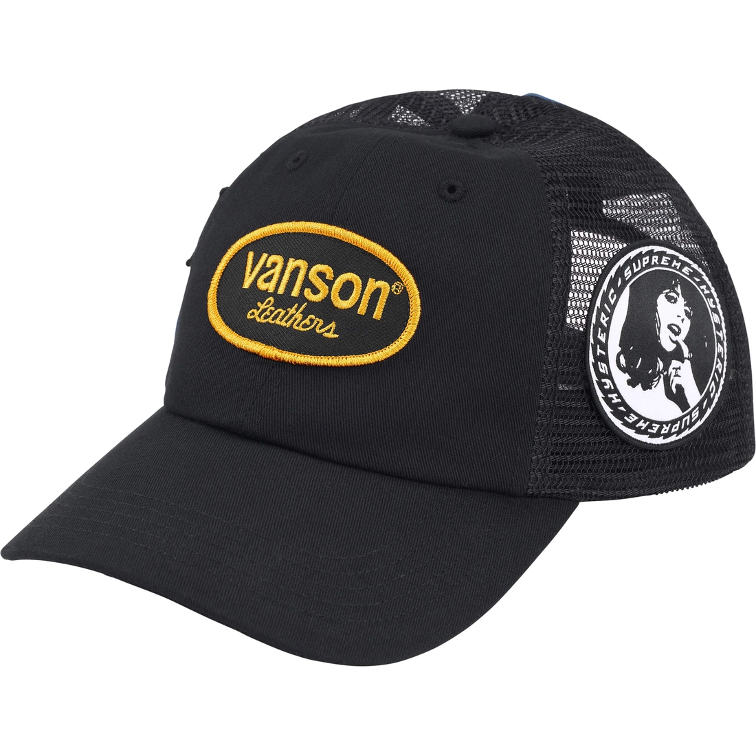 Supreme Supreme HYSTERIC GLAMOUR Vanson Leathers Mesh Back 6-Panel (FW24) - Black - $58